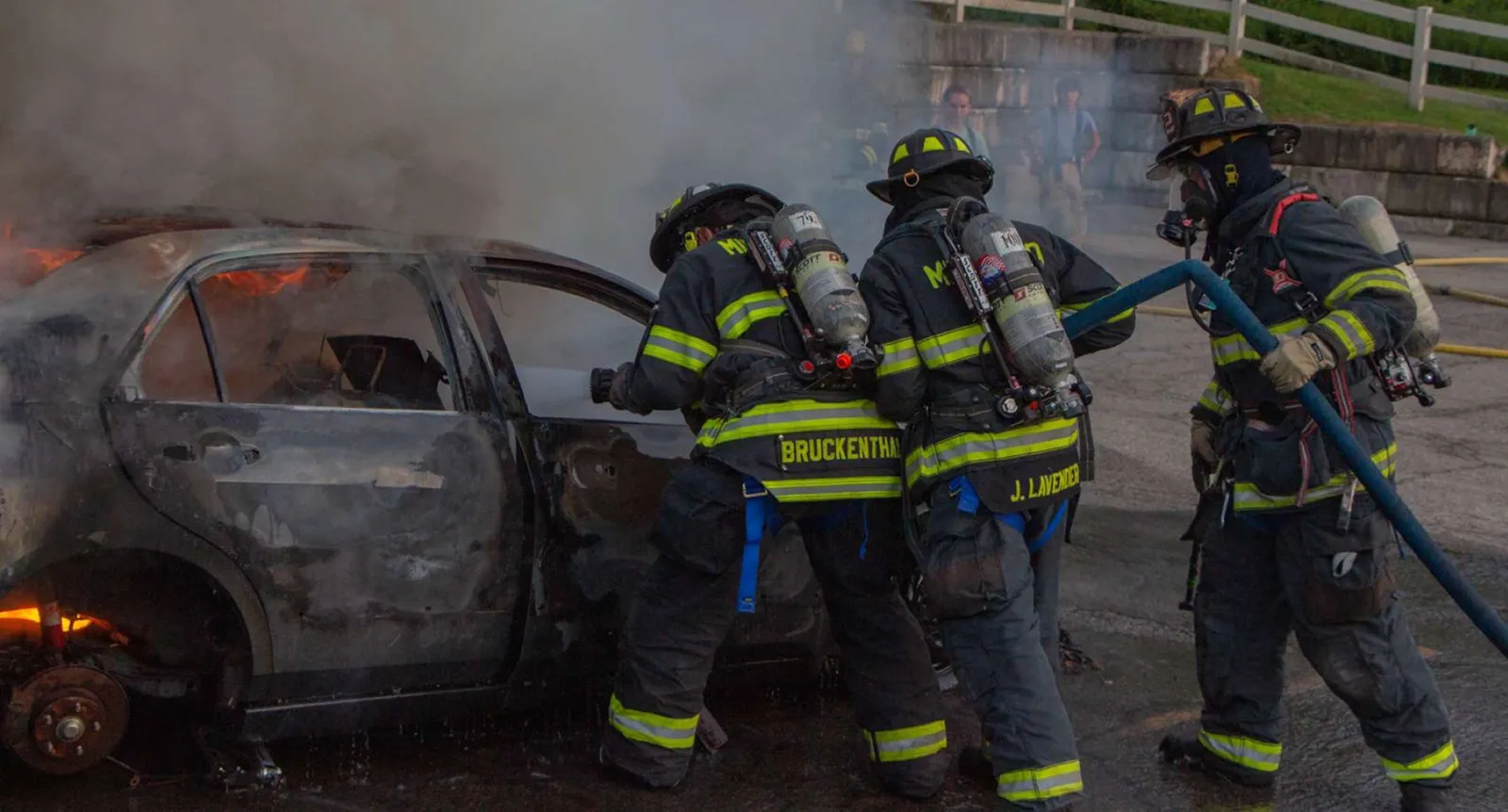 Rescue training on donated vehicle
