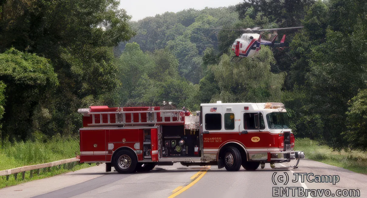 Rescue operation with helicopter